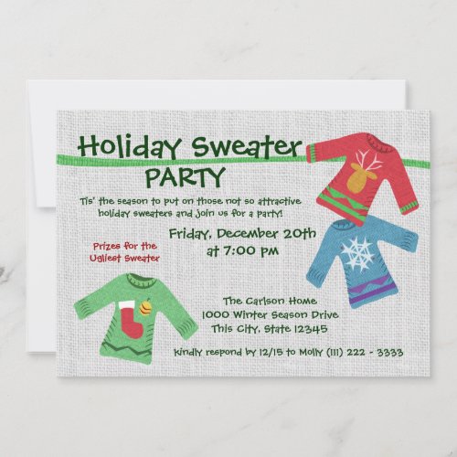 Holiday Sweater Party Invitation