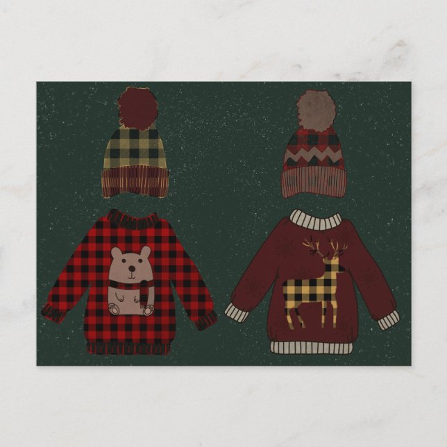 Holiday Sweaters Postcard (Front)