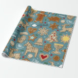 Holiday Sweetness Cookie Baking Wrapping Paper<br><div class="desc">Celebrate the sweet things about multiple winter holidays at once with this fun design featuring cookies and baking ingredients in a mid-century modern inspired style! Cookie designs include stars,  gingerbread men,  menorahs,  Christmas trees,  Stars of David,  Dala horses,  hearts,  solstice suns and other holiday symbols.</div>