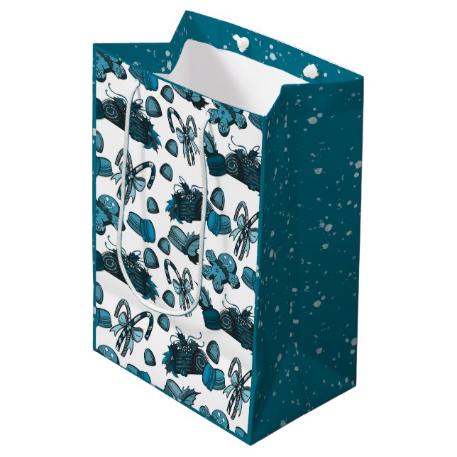 Holiday Sweets- Ice (Solid) Medium Gift Bag (Front Angled)