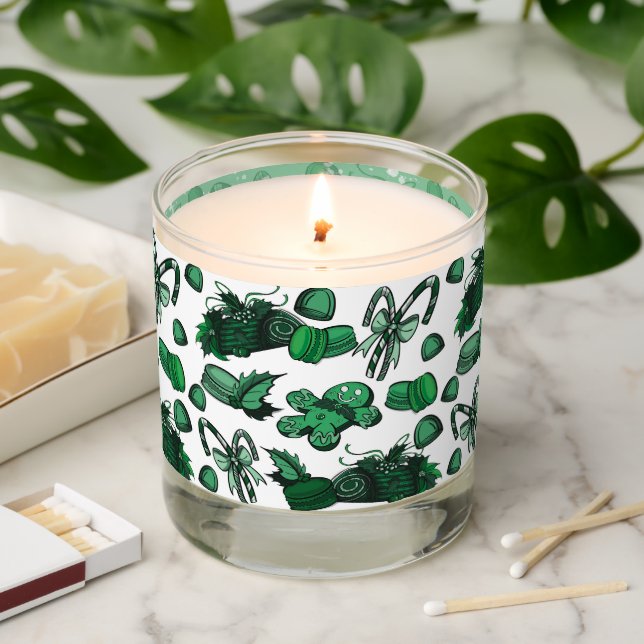 Holiday Sweets- Mint (Solid) Scented Candle (Lit)
