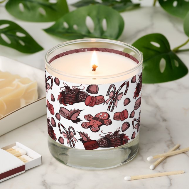 Holiday Sweets- Peppermint (Solid) Scented Candle (Lit)