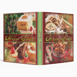 Holiday Sweets Recipe Book 3 Ring Binder