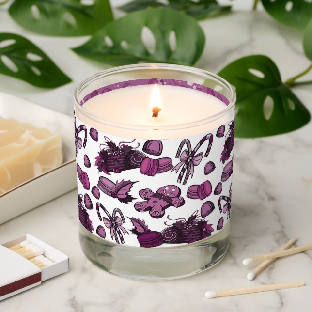 Holiday Sweets- Sugar Plum (Solid) Scented Candle (Lit)