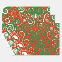 Holiday Swirl Gift Paper Sheet Set