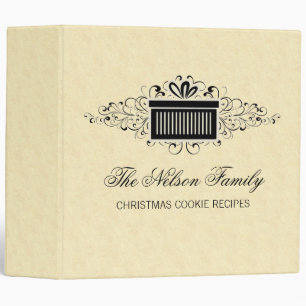 Holiday Swirls Present Binder (2 inch), Black