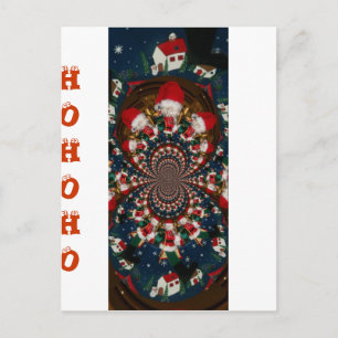 Holiday Swirls: Retro Christmas Art Stationery Set Postcard