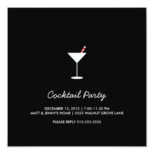 Black And White Cocktail Party Invitations 6