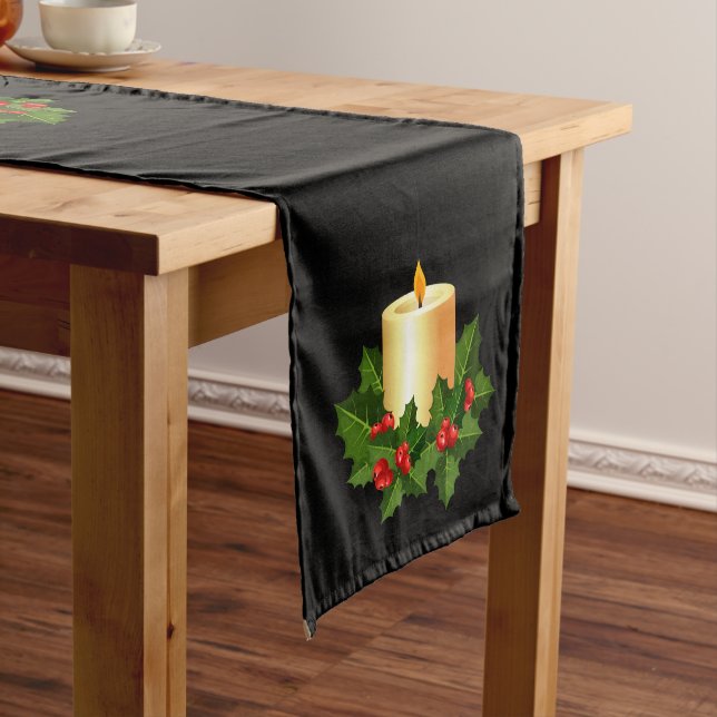 Holiday Table Runner-Candles Medium Table Runner (In Situ)