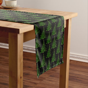Holiday Table Runner-Christmas Trees Short Table Runner