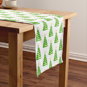 Holiday Table Runner-Ribbon Tree Long Table Runner