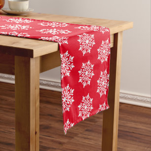 Holiday Table Runner-Snowflakes Long Table Runner