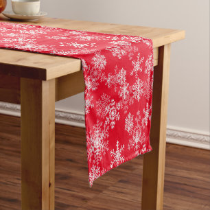Holiday Table Runner-Snowflakes Short Table Runner