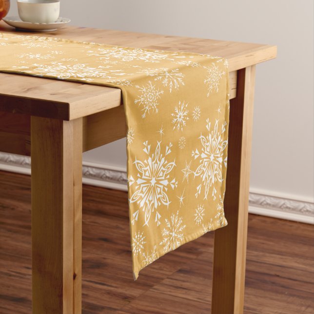 Holiday Table Runner-Snowflakes Short Table Runner (In Situ)