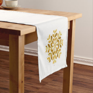 Holiday Table Runner-Snowflakes Short Table Runner