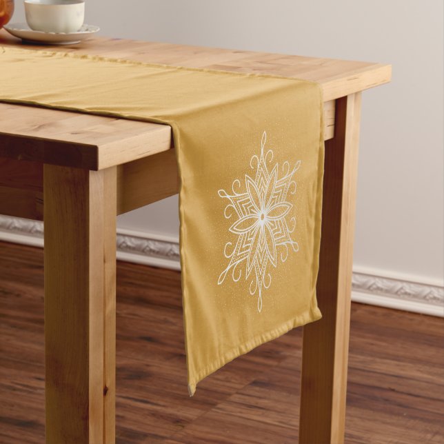 Holiday Table Runner-Snowflakes Short Table Runner (In Situ)