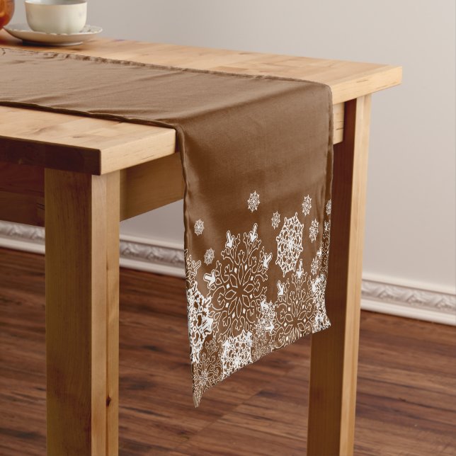 Holiday Table Runner-Snowflakes Short Table Runner (In Situ)