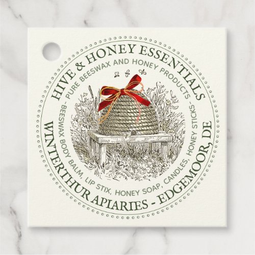 Holiday Tag for Honey Gift Baskets and Tote Bags