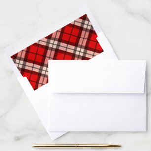 Holiday Tartan Pattern Envelope Liner