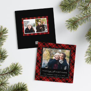 Holiday Tartan Square Photo Card