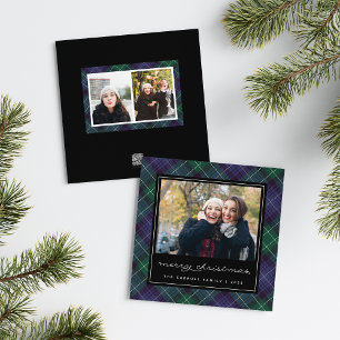 Holiday Tartan   Square Photo Card