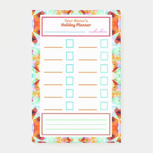 Holiday Task Planner Packing To Do List Gift Post_it Notes
