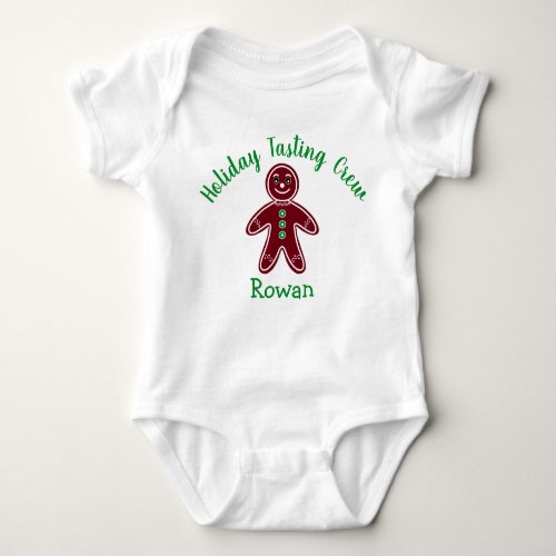 Holiday Tasting Crew Gingerbread Cookie Christmas  Baby Bodysuit