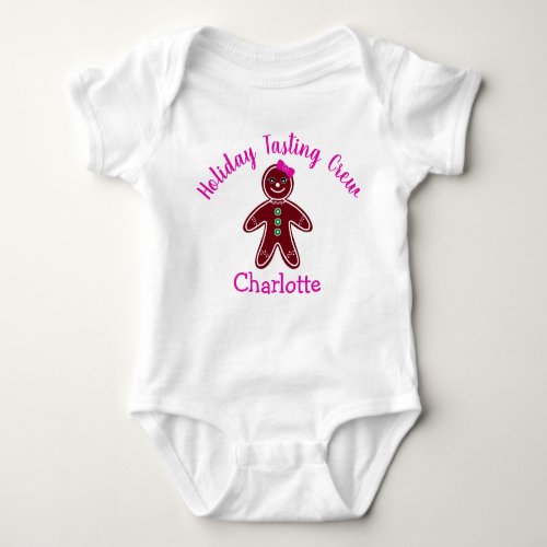 Holiday Tasting Crew Gingerbread Girl Christmas Baby Bodysuit