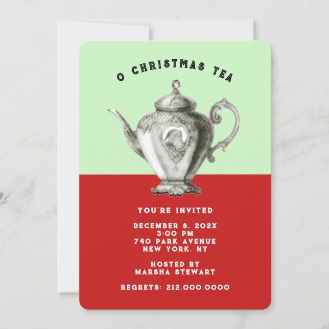 Holiday Tea Invites (Front)