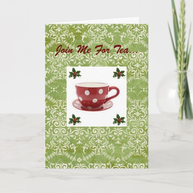 Holiday  Tea Party Invitation (Front)