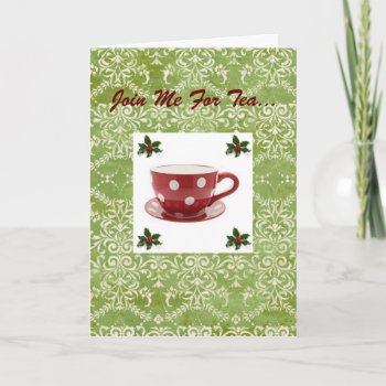 Holiday  Tea Party Invitation by SharCanMakeit at Zazzle