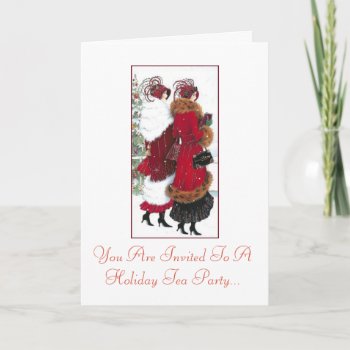 Holiday Tea Party Invitation Vintage Ladies by SharCanMakeit at Zazzle