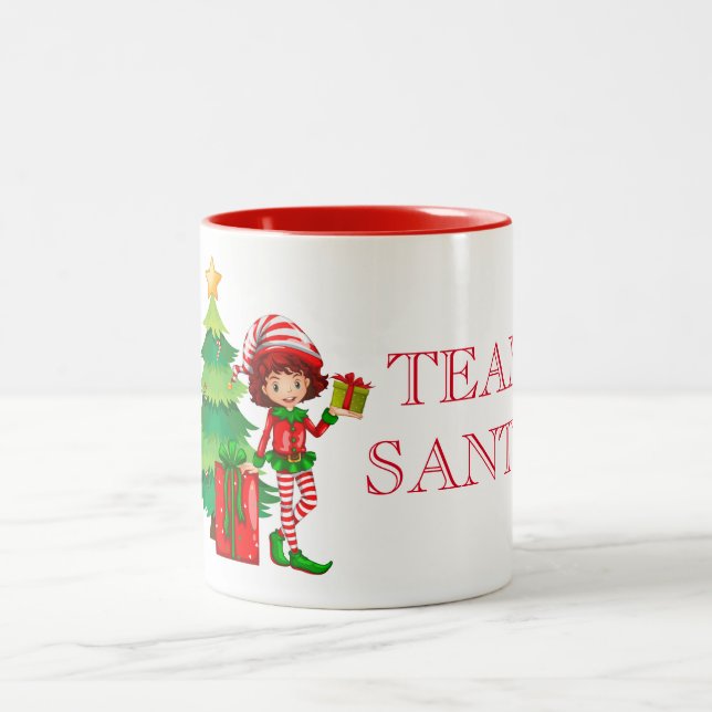 Holiday Team Santa Coffee Mug (Center)
