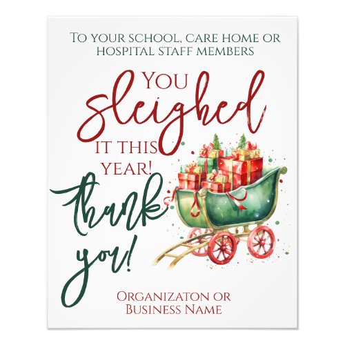 Holiday Thank You Company Team Poster
