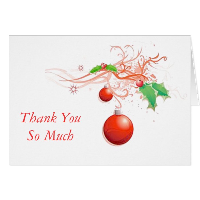 HOLIDAY THANK YOU NOTE CARD Zazzle