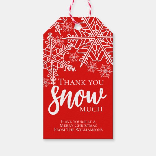 Holiday Thank You Snow Much Gift Tags