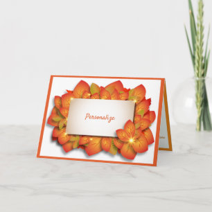 Holiday Thanksgiving Greeting Card Custom Message