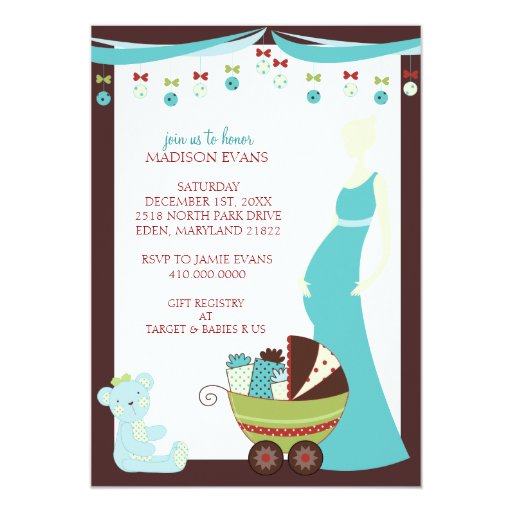 Christmas Themed Baby Shower Invitations 7