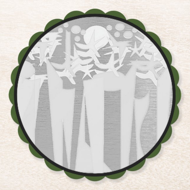 HOLIDAY THEME IN CENTRAL PARK PAPER COASTER (Front)
