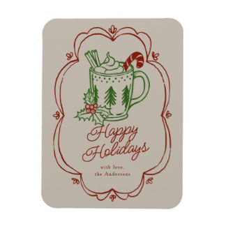 Holiday Themed Mug In Warm Colors Magnet