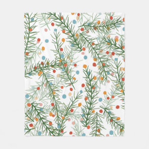 Holiday throw fleece blanket