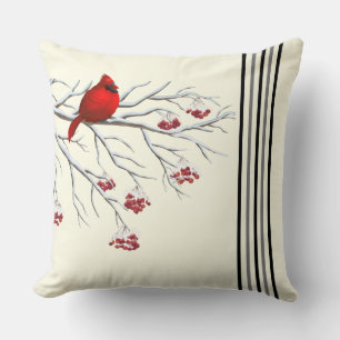 Holiday Throw Pillow-Cardinal Pillow