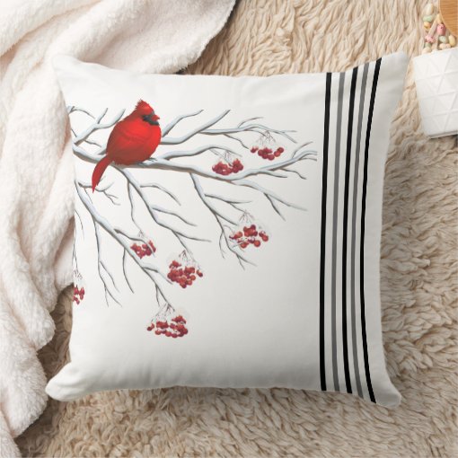 Holiday Throw PillowCardinal Throw Pillow Zazzle