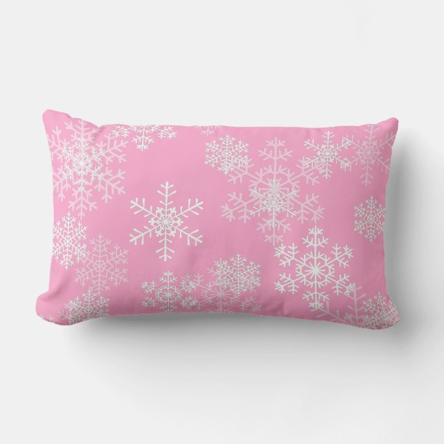 Holiday Throw Pillow Snowflakes (Front)