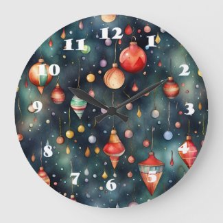 Holiday Toys, Christmas Decoration watercolor art 