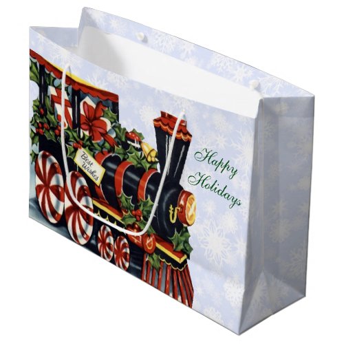 Holiday Train Large Gift Bag