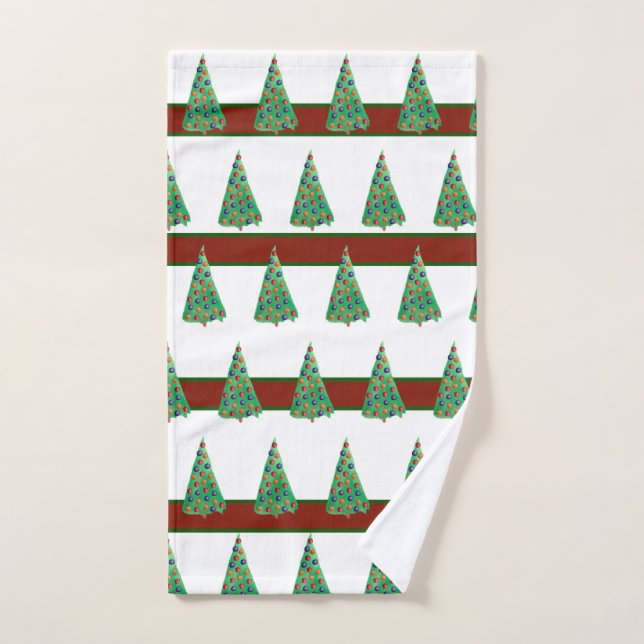 Holiday Tree Bath Towel Set (Hand Towel)
