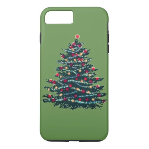 Holiday Tree Green Bacground Case