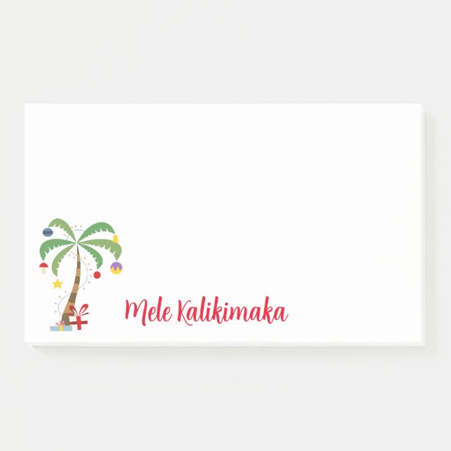 Holiday Tree Mele Kalikimaka Post-it Notes (Front)