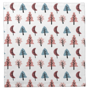 Holiday Tree Pattern Cookie Cutter Christmas Cloth Napkin